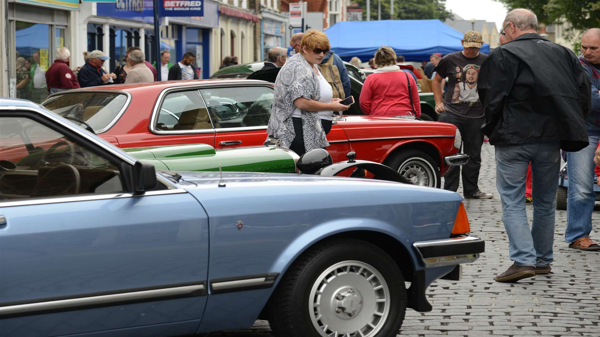 The classic car show held in the town centre