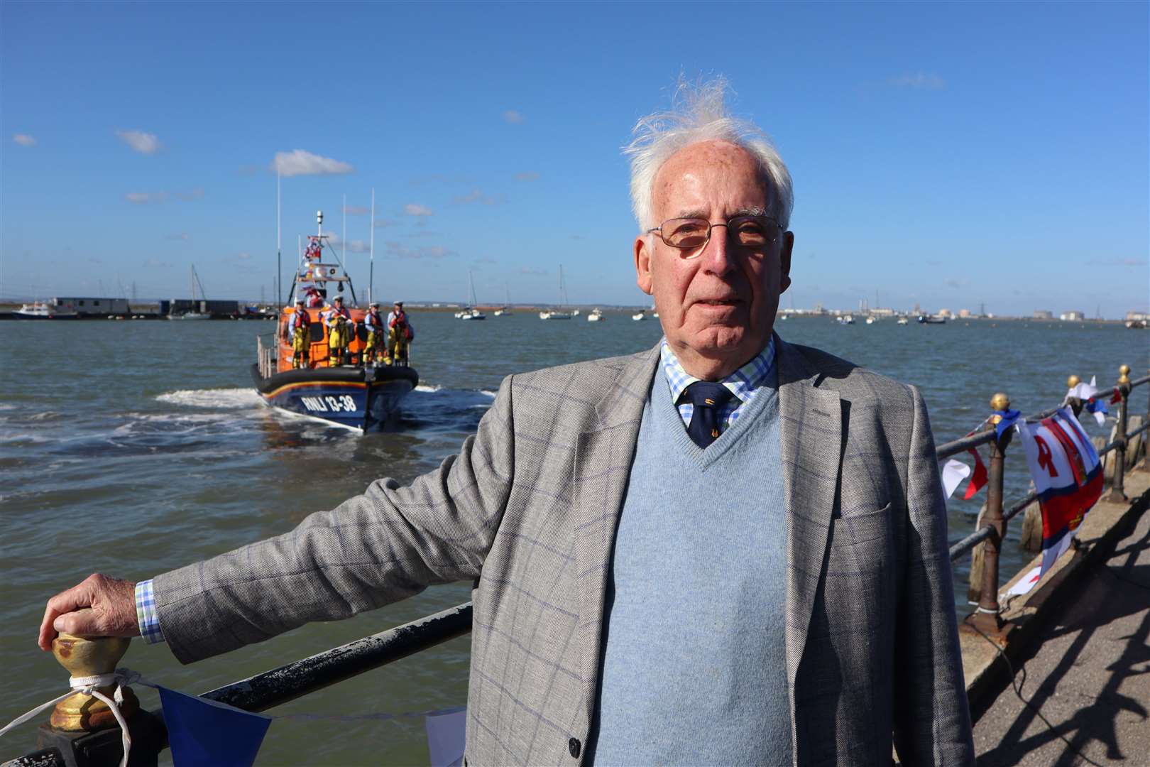 Anthony Copping Joyce officially named Sheppey's new RNLI lifeboat the Judith Copping Joyce in a ceremony at Crundall's Wharf, Queenborough, on Saturday