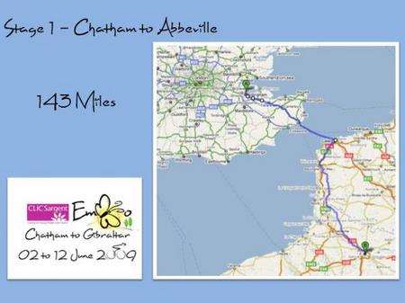 The route of the latest Embo cycle ride