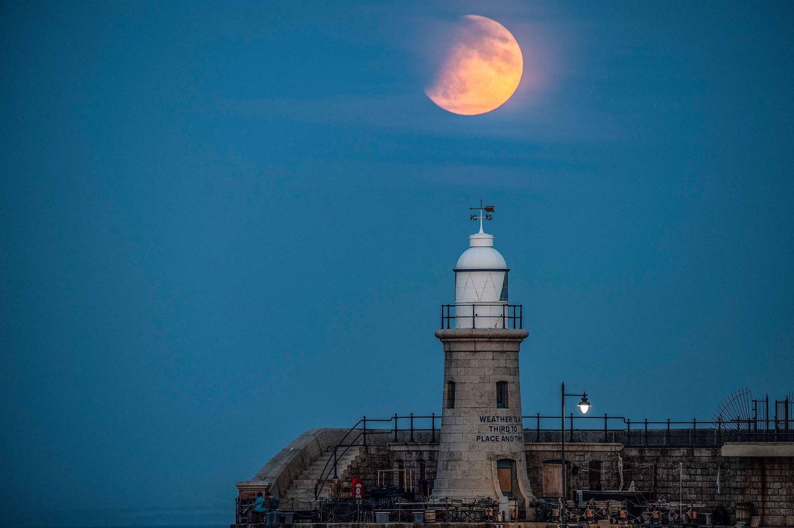 The eclipse over Folkestone harbour. Picture credit: Dirk Seyfried (13924230)