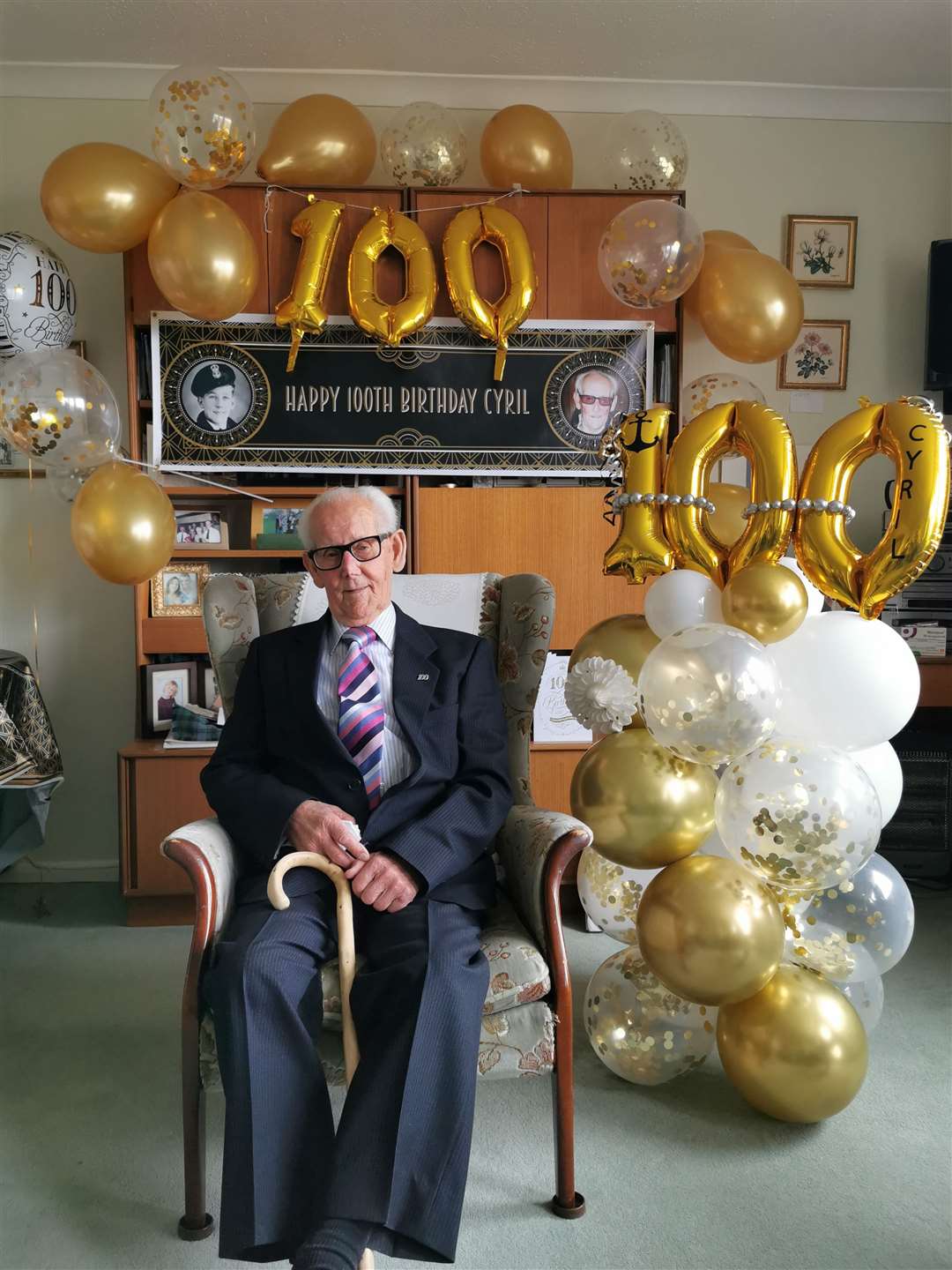 Cyril's family went all out to ensure his 100th birthday was as special as it could be