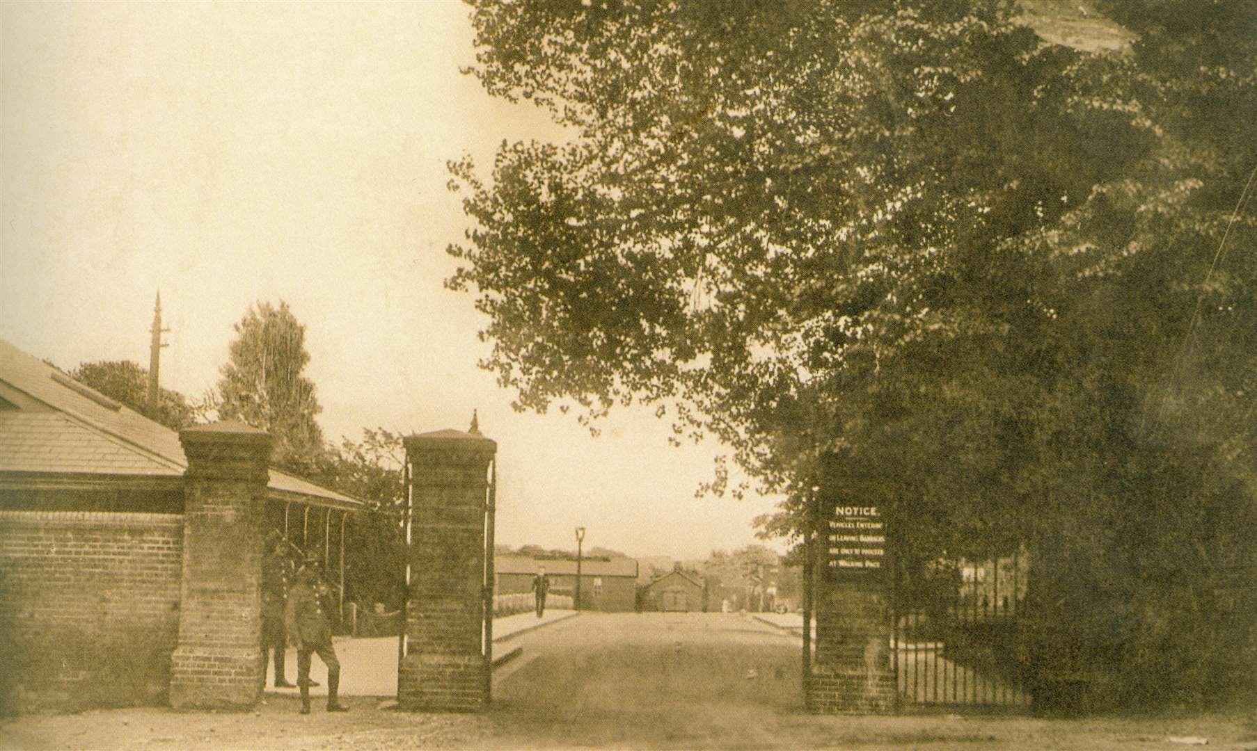 Milton Barracks, Gravesend, at the time of the First World War