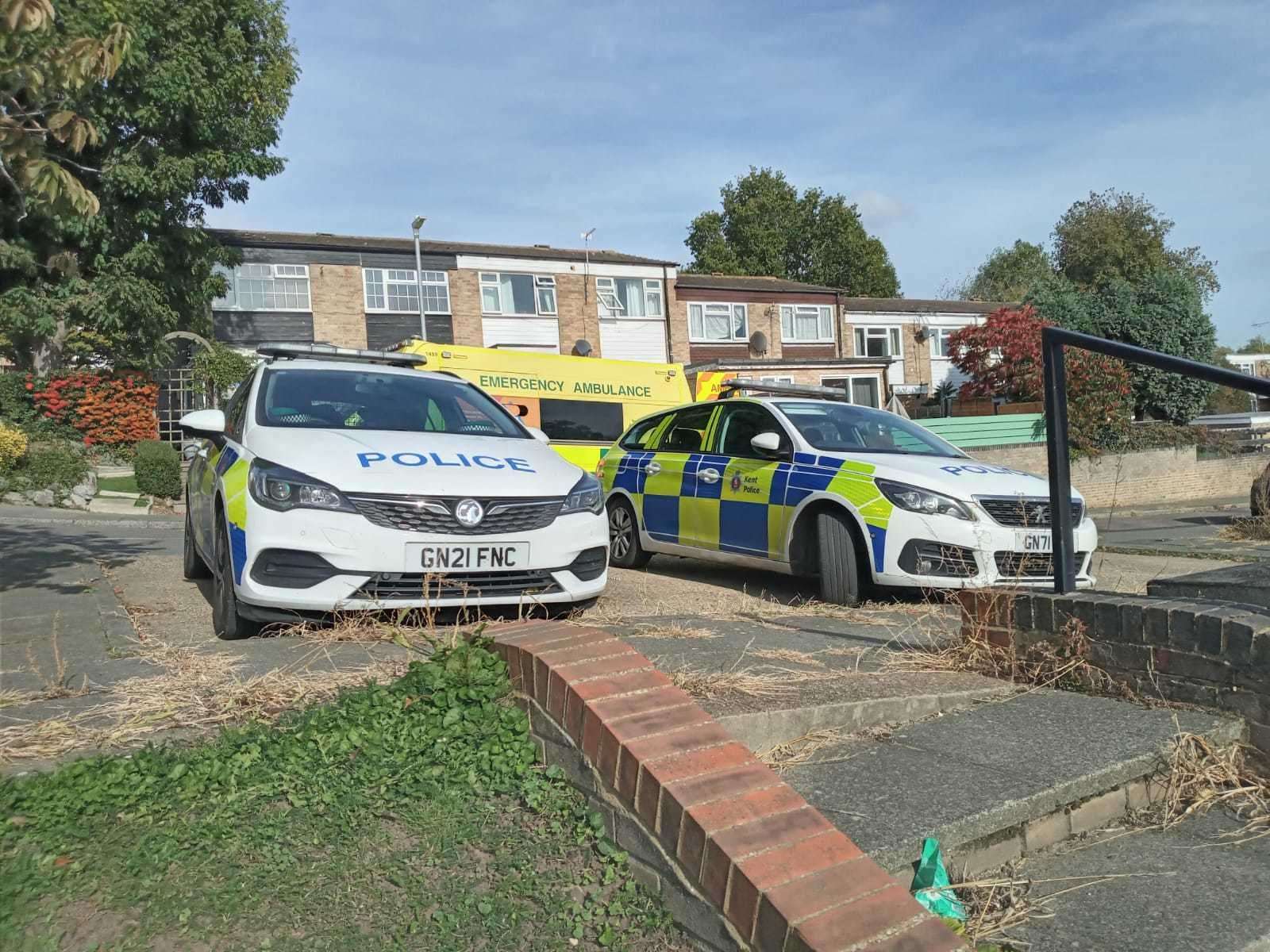 Police and paramedics are at the scene of an incident in Hovenden Close, Canterbury