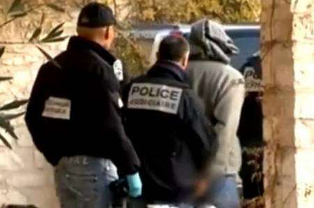 French police arrest the man on suspicion of murder in Nimes. Picture: BFMTV