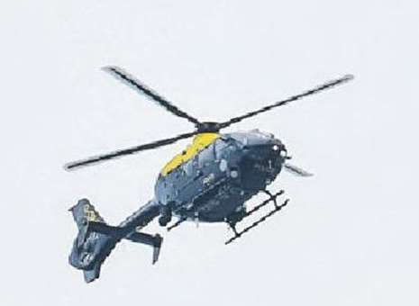 Police helicopter. Stock image