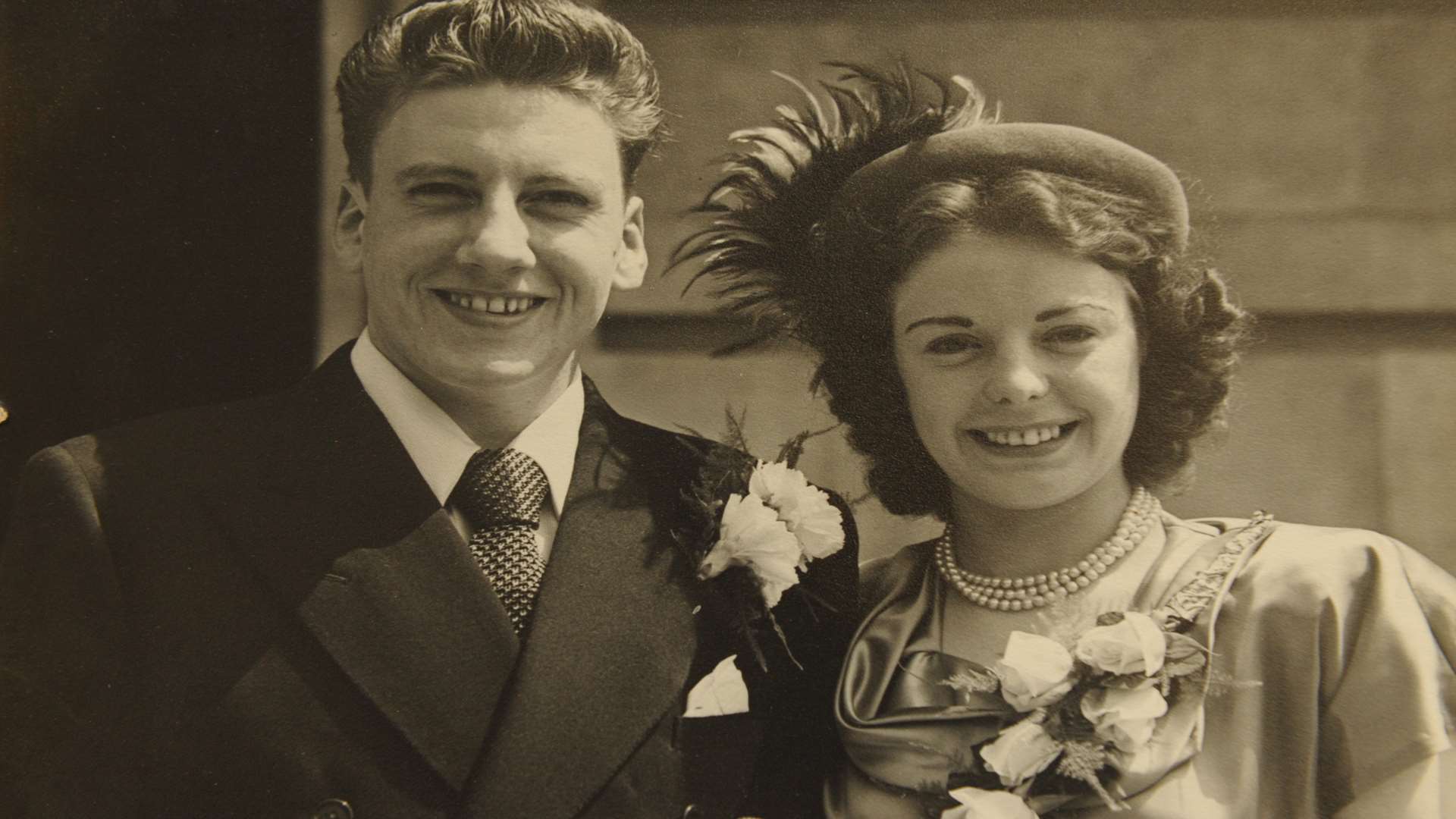 Fred and Joyce on their wedding day