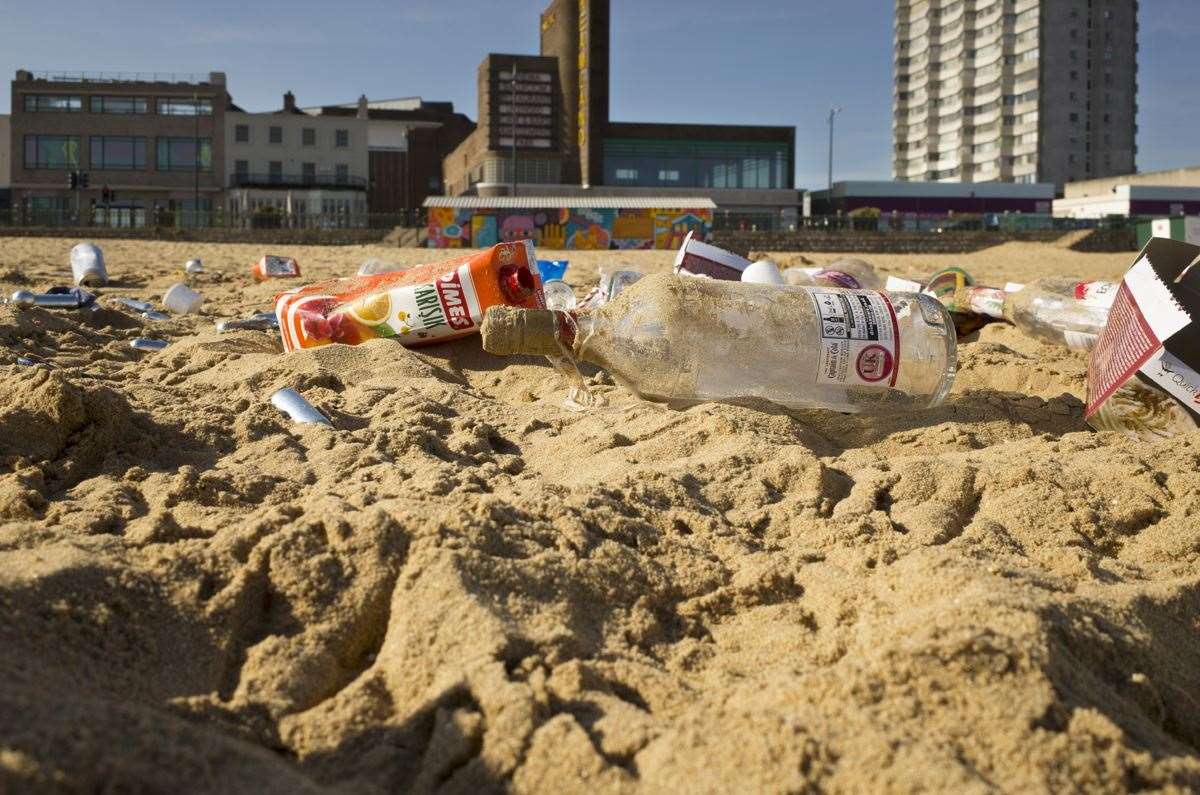 More bottles dumped on the sands. Picture: Tim Stubbings