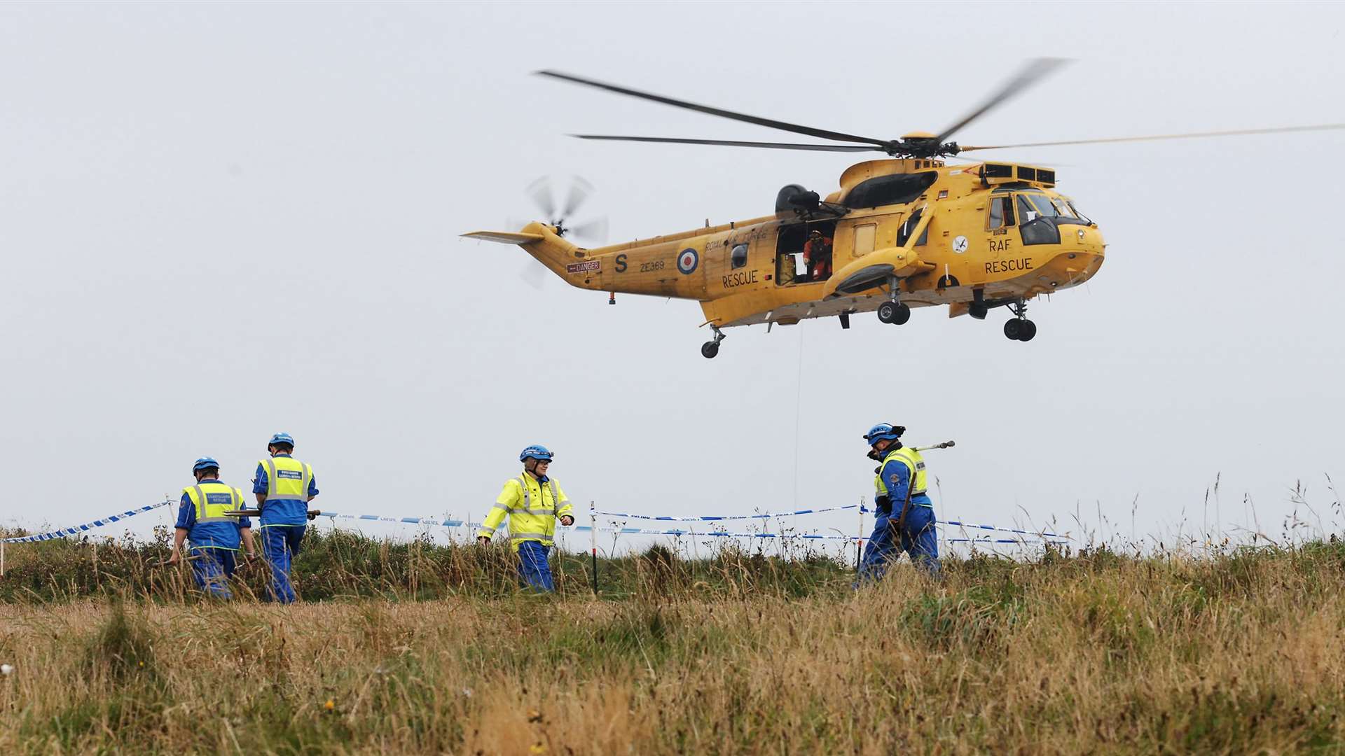 A helicopter takes off from the scene of the crash in Yorkshire. Picture: rossparry.co.uk/Steven Schofield