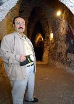 Safaa Al-Khudairi in the Margate caves. Picture: PAUL DENNIS