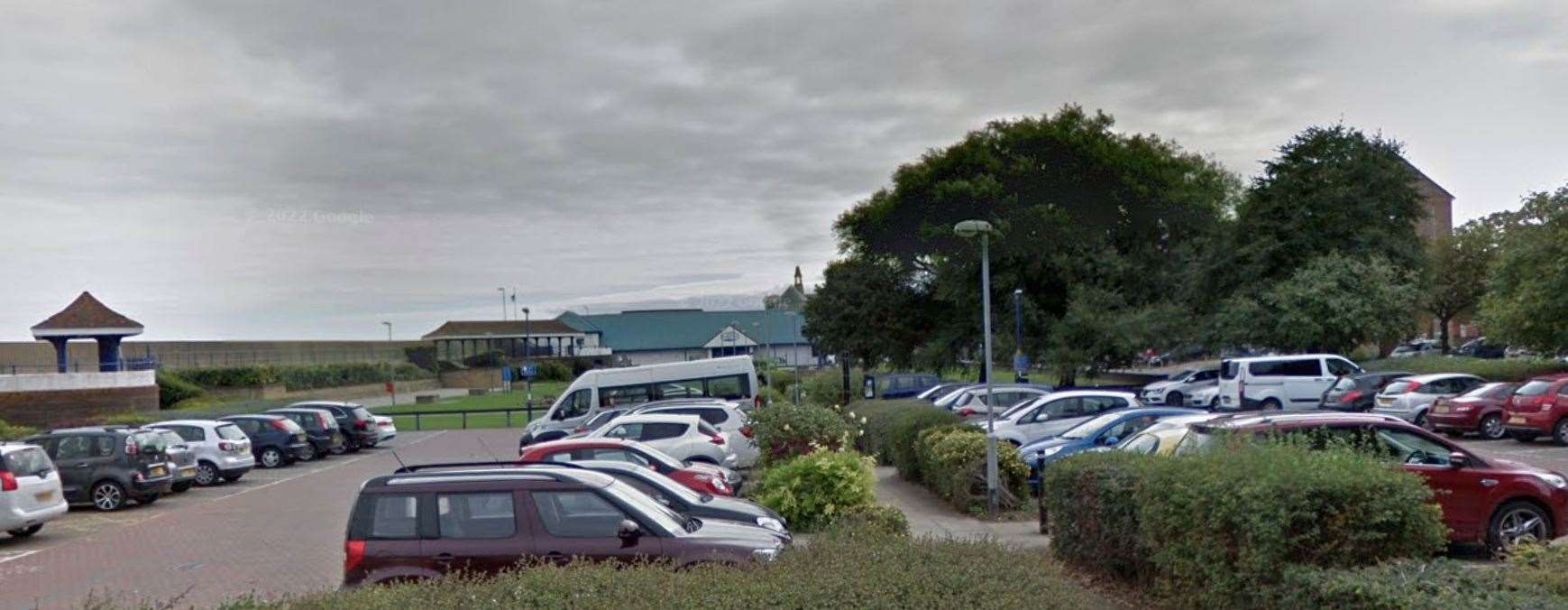 Beachfields Car Park, with Sheerness Swimming Pool in the background, is a site no longer offering free parking after 6pm for visitors. Picture: Google