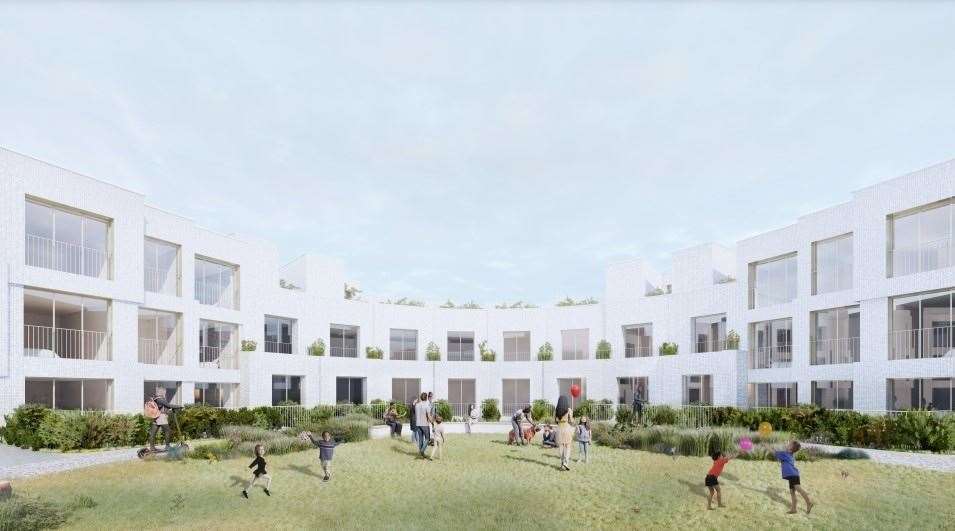 Plot E will consist of about 100 new homes. Picture: Folkestone Harbour & Seafront Development Company