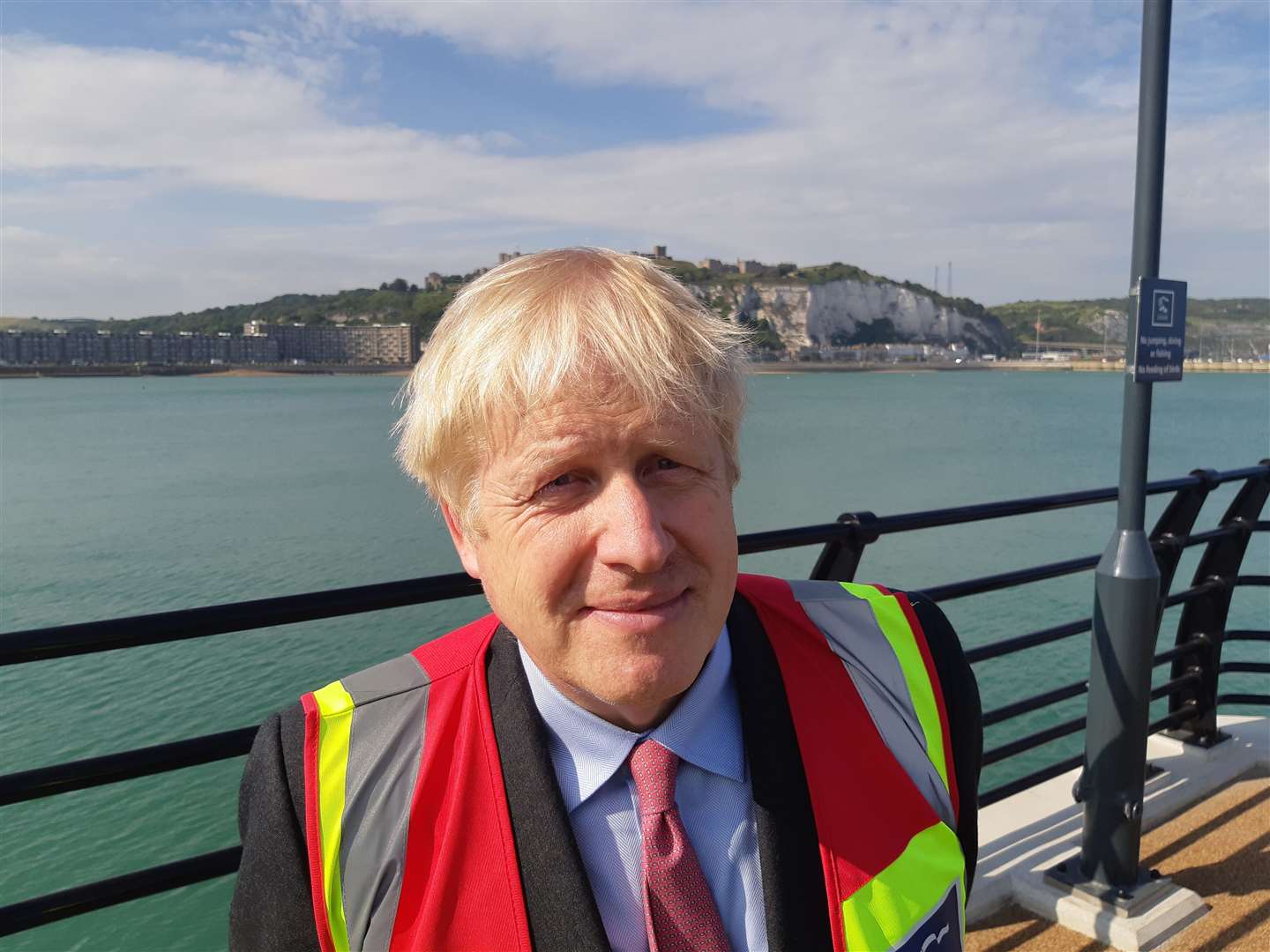 Boris Johnson pictured in Dover