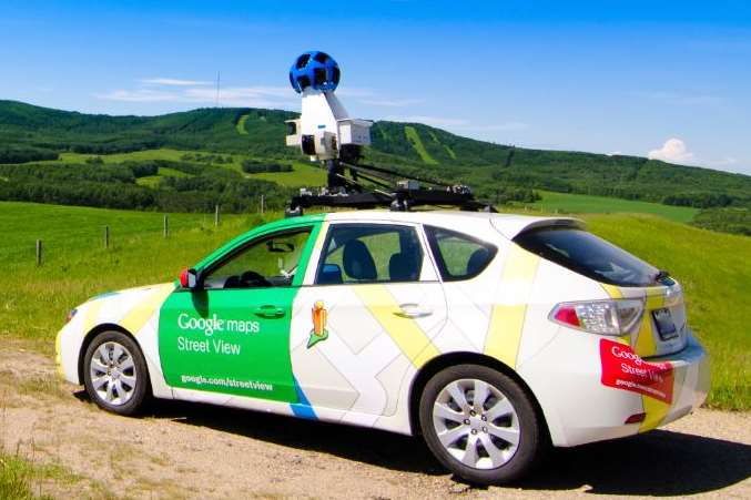 The Google Street View camera car. Stock image.