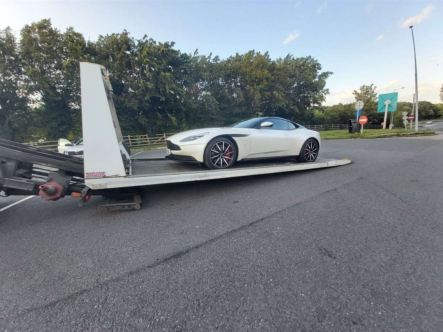 The Aston Martin was confiscated by police