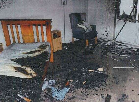 The flat was badly damaged. Picture: Kent Police