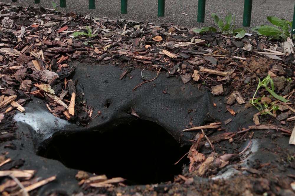 A sinkhole from December is still causing problems
