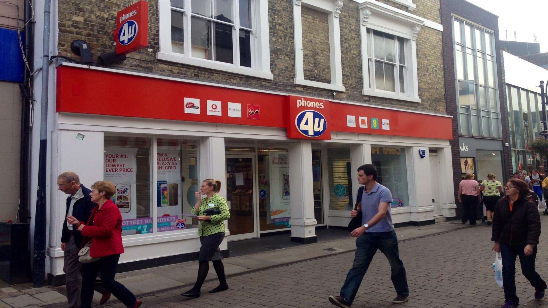 Phones 4U in Week Street, Maidstone. The company went into administration in 2014