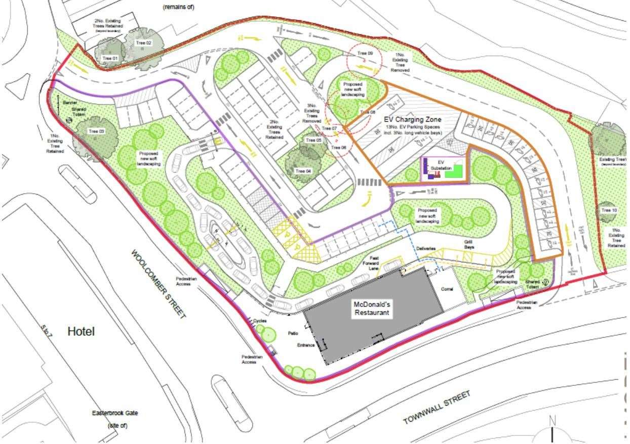 How the McDonald's site could be laid out. Picture: McDonald's