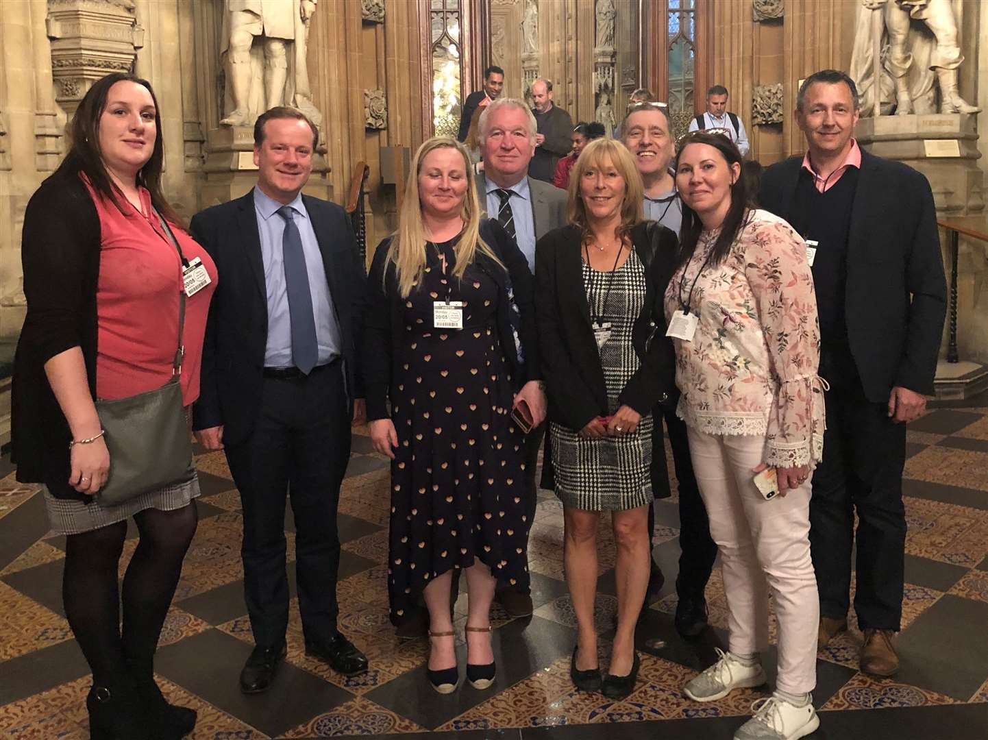 Emma Appleby (far left) wih Charlie Elphicke MP and fellow campaigners at the House of Commons (10820002)