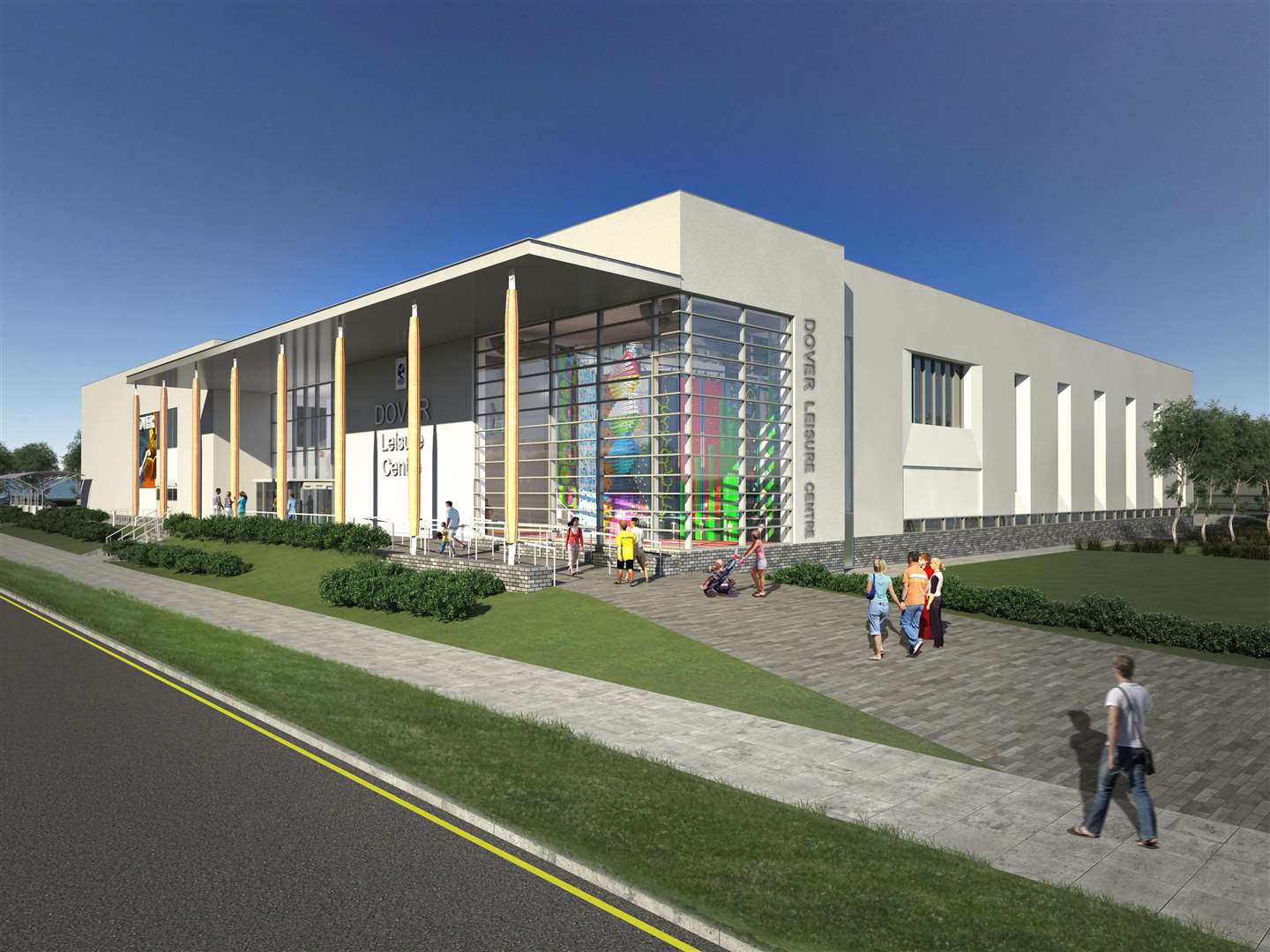 KMG GROUP USE ONLYConditions of Use: Slug: SUBTLE DO 300317Caption: Artist's impression of the exterior of the planned new Dove leisure centre.Location: DoverCategory: ConstructionByline: Dover District CouncilContact Name: Kevin CharlesContact Email: pr@dover.gov.ukContact Phone: 01304 872020Uploaded By: Sam LENNONCopyright: Dover District CouncilOriginal Caption: FM4725040 (3209151)