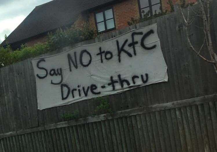 There are signs for and against a KFC in Snodland. Picture: Katie Rose
