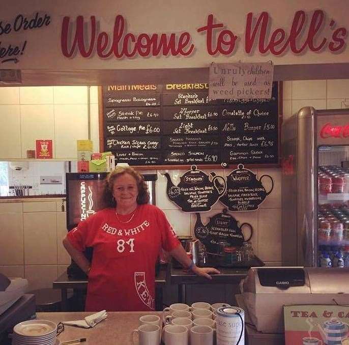 Sandra Hassan of Nell's Cafe in Gravesend, says she is easy going with production crews