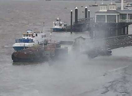 The gas is believed to be coming from Gravesend pier. Picture: Peter Stead