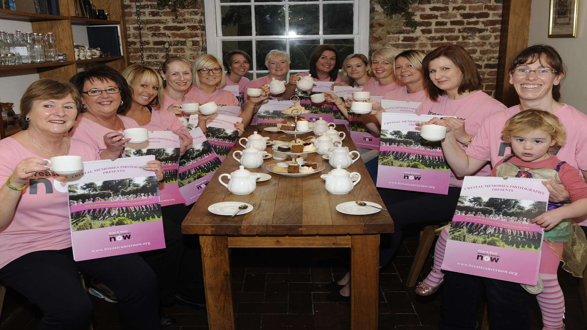 The Calendar Girls give their seal of approval to Wallett's Court afternoon tea
