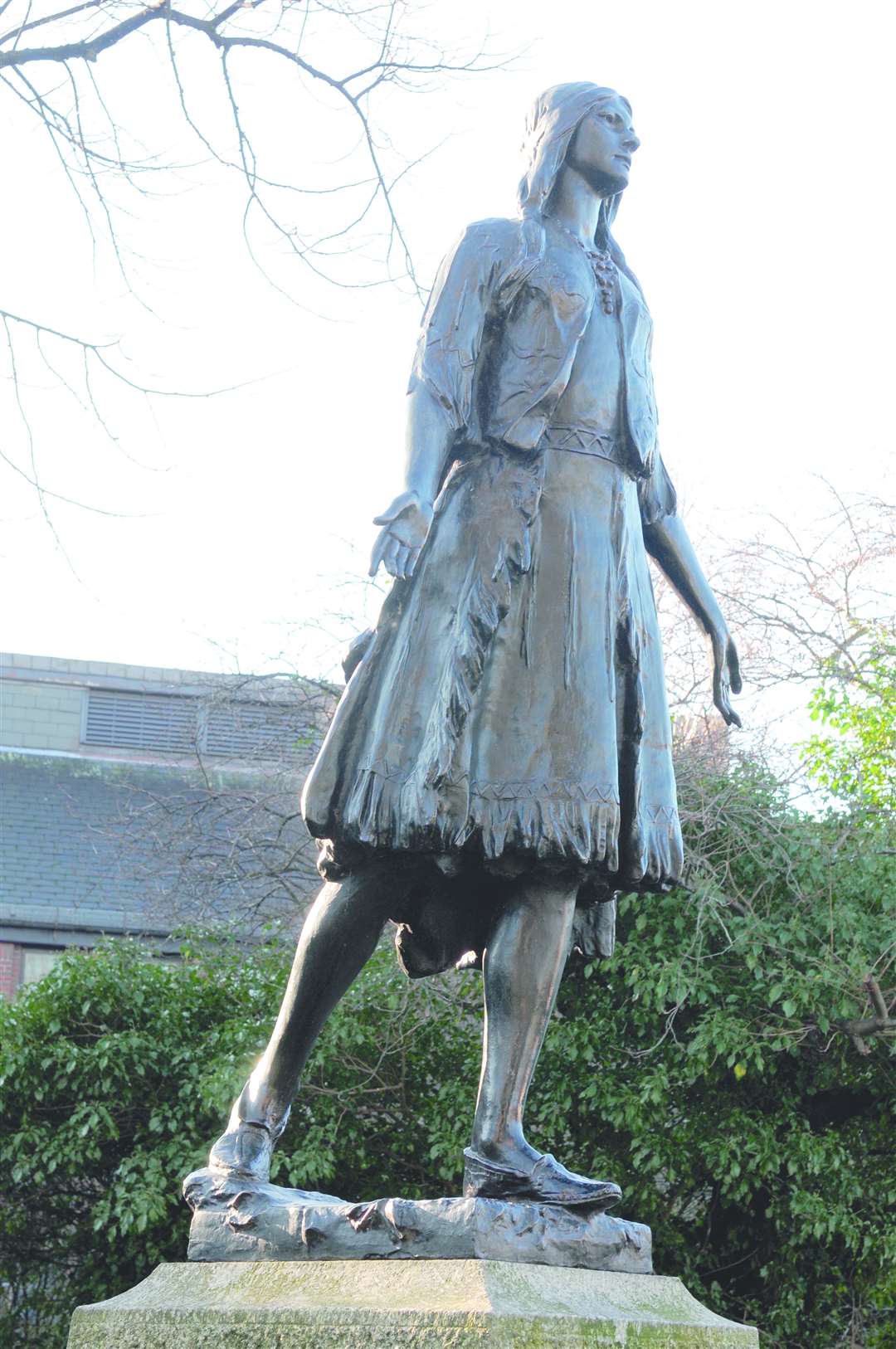Pocahontus statue in St George's Church Gardens, Gravesend town centre. Picture: Steve Crispe (21023446)