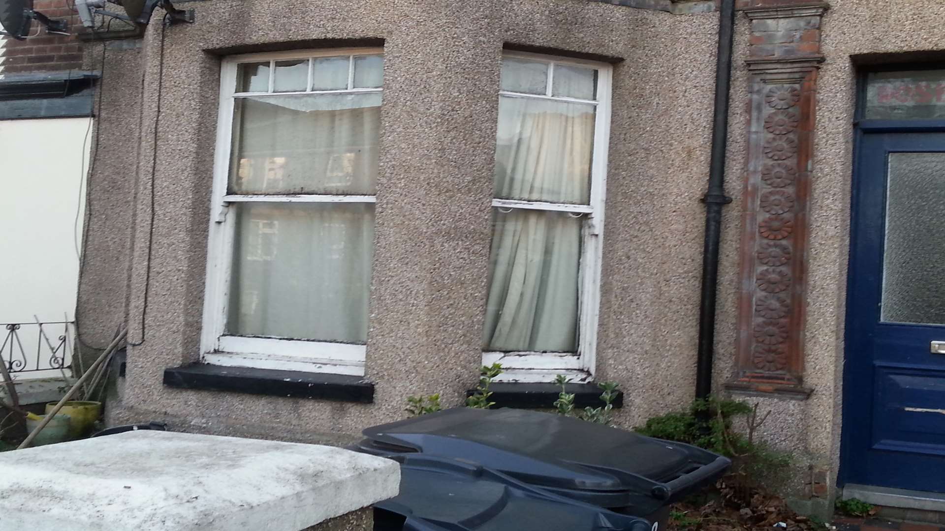 A man was rescued from this ground floor flat