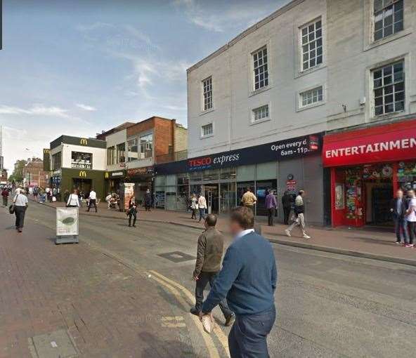 The incident happened on Week Street, Maidstone. Picture: Google