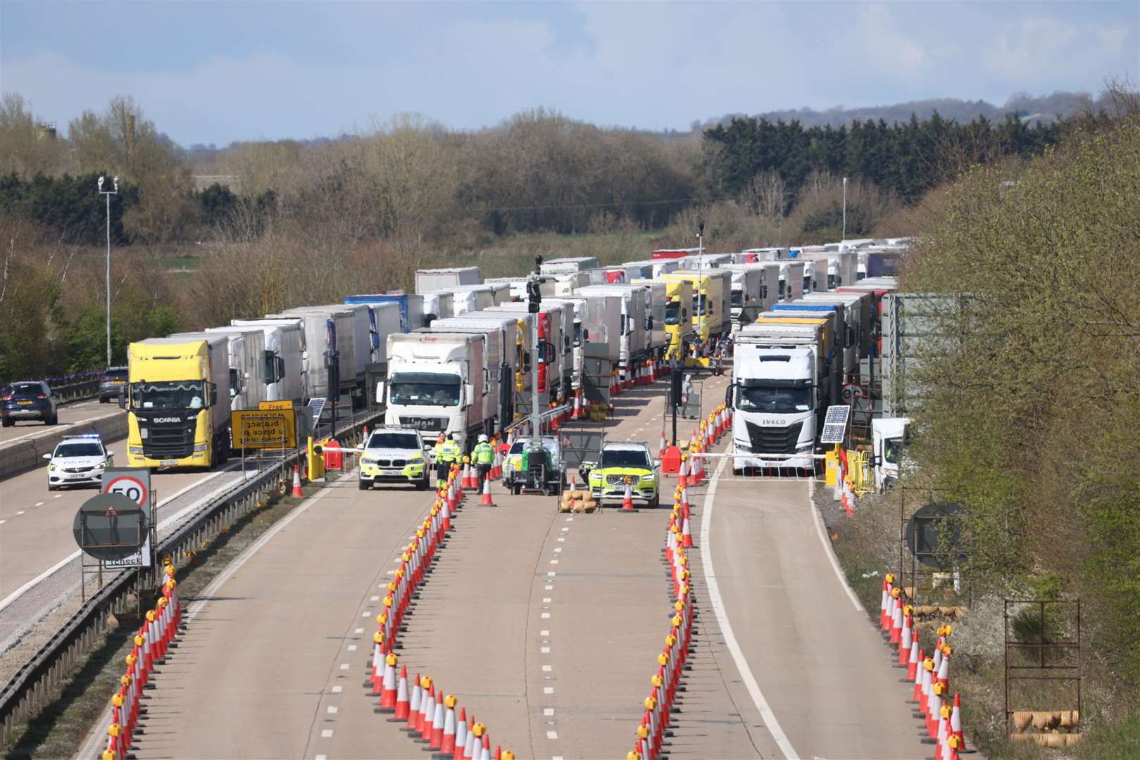 Long delays at Port of Dover as HGV drivers are held on the M20 due to Operation Brock