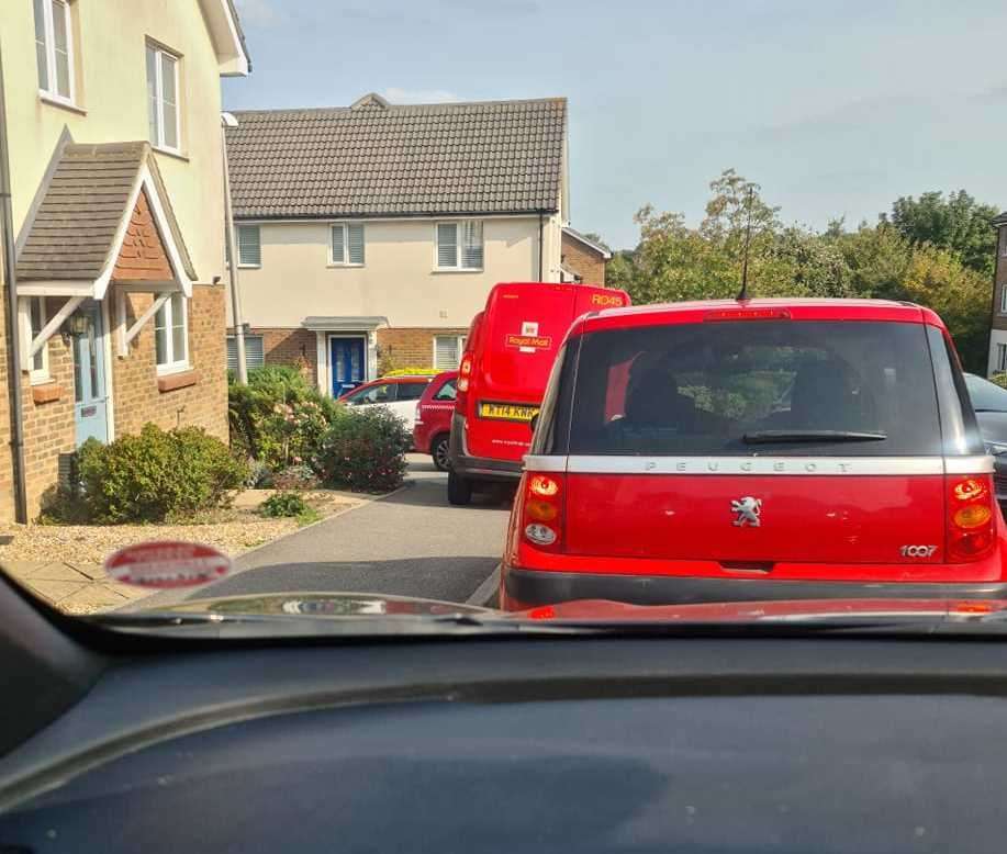 Cars can be seen parked on the pavements. Picture: Simon Best