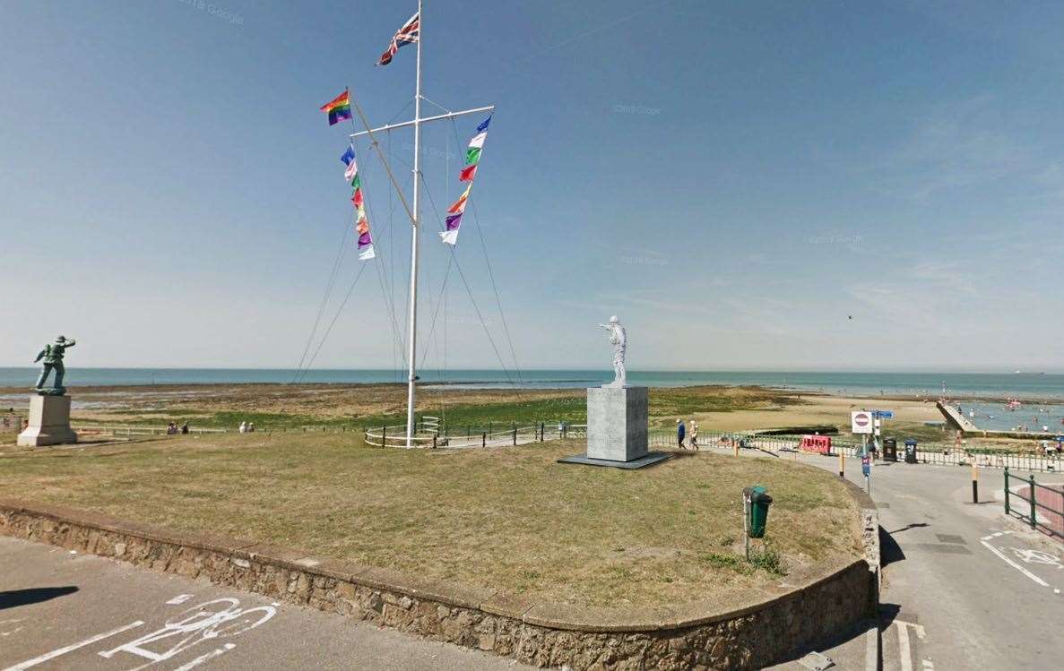 How the sculpture will look on Margate seafront. Picture: White Wall Company