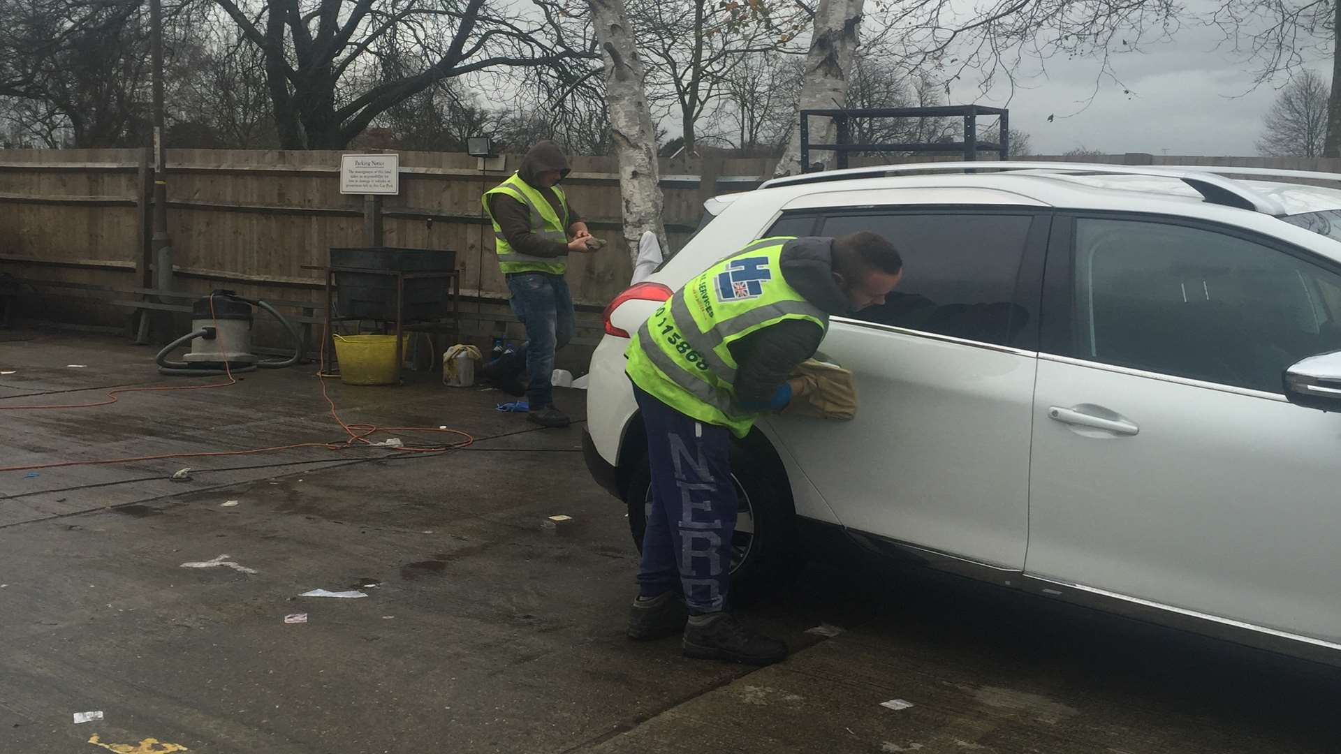 Workers at Tenterden Car Wash
