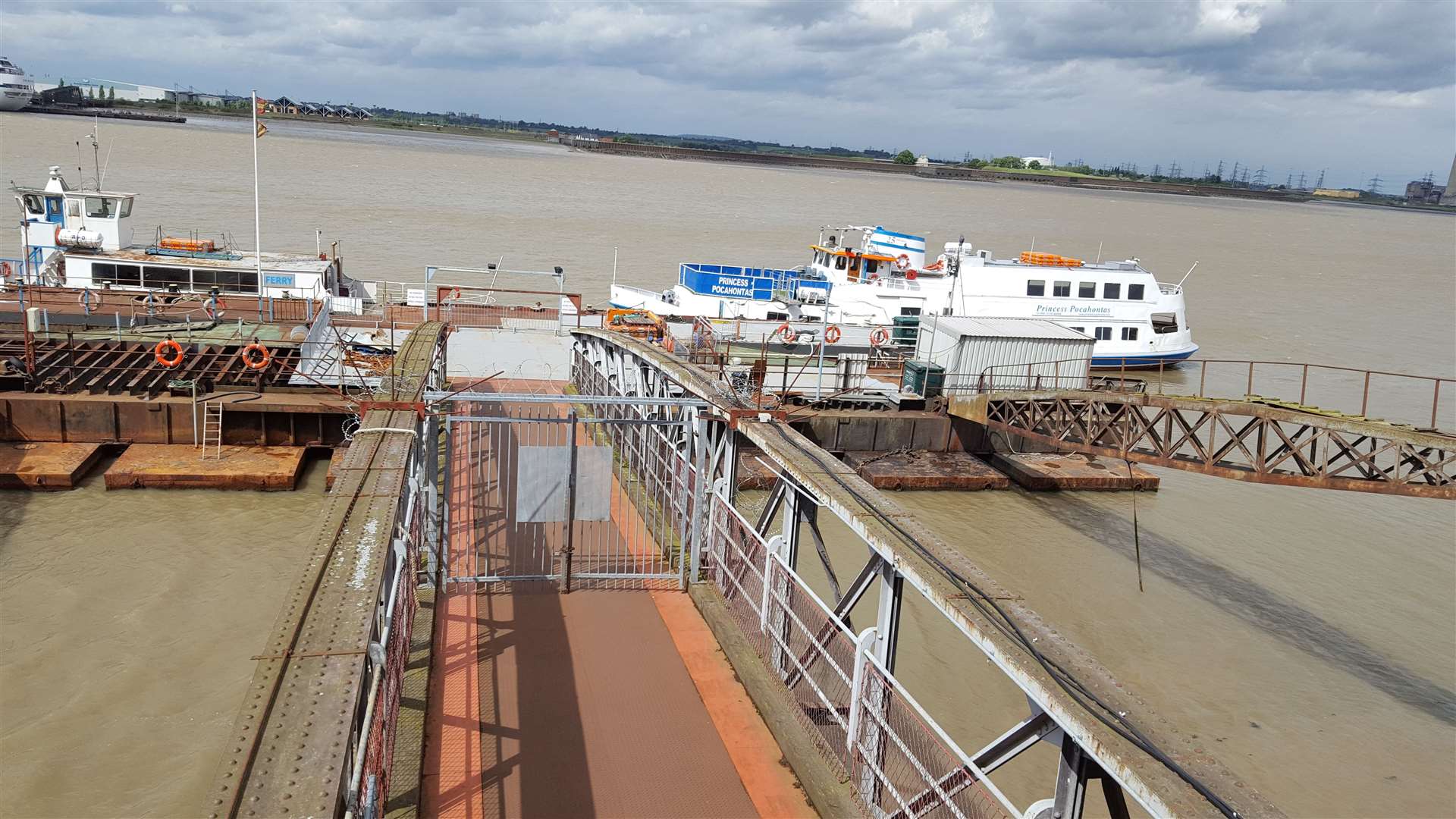 The council says safeguards are in place for the Gravesend to Tilbury ferry service, pictured at the West Street Pier in 2017, to continue amid the sale to Uber Boats by Thames Clippers although the boss of the route's current operator JetStream Tours fears it is leading to a 'monopoly' on the river