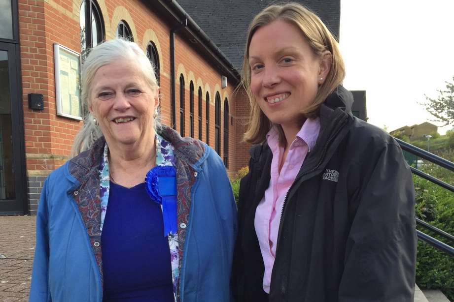 Ann Widdecombe and Tracey Crouch in Medway.
