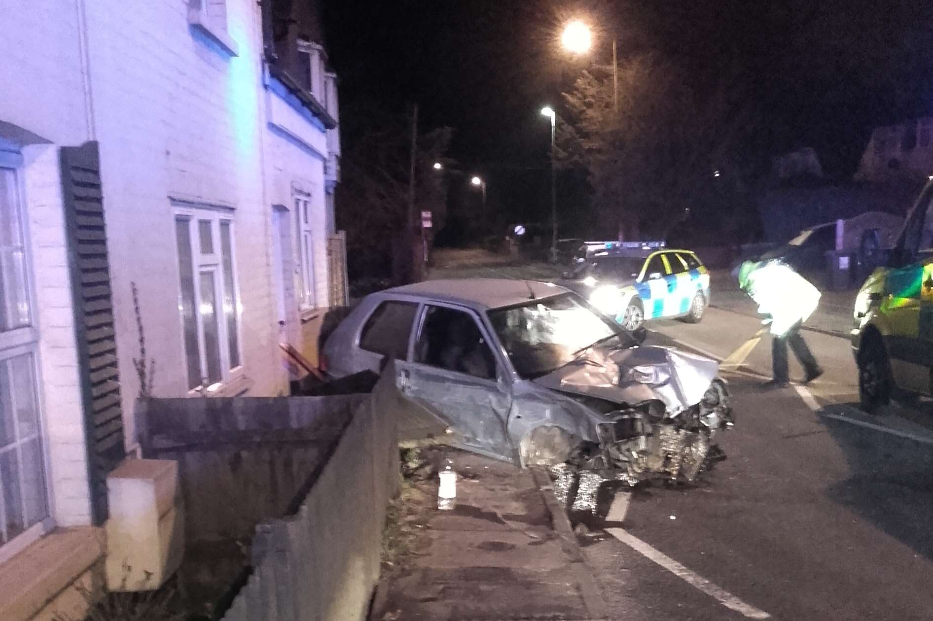 The scene of the accident on Sevenoaks Road