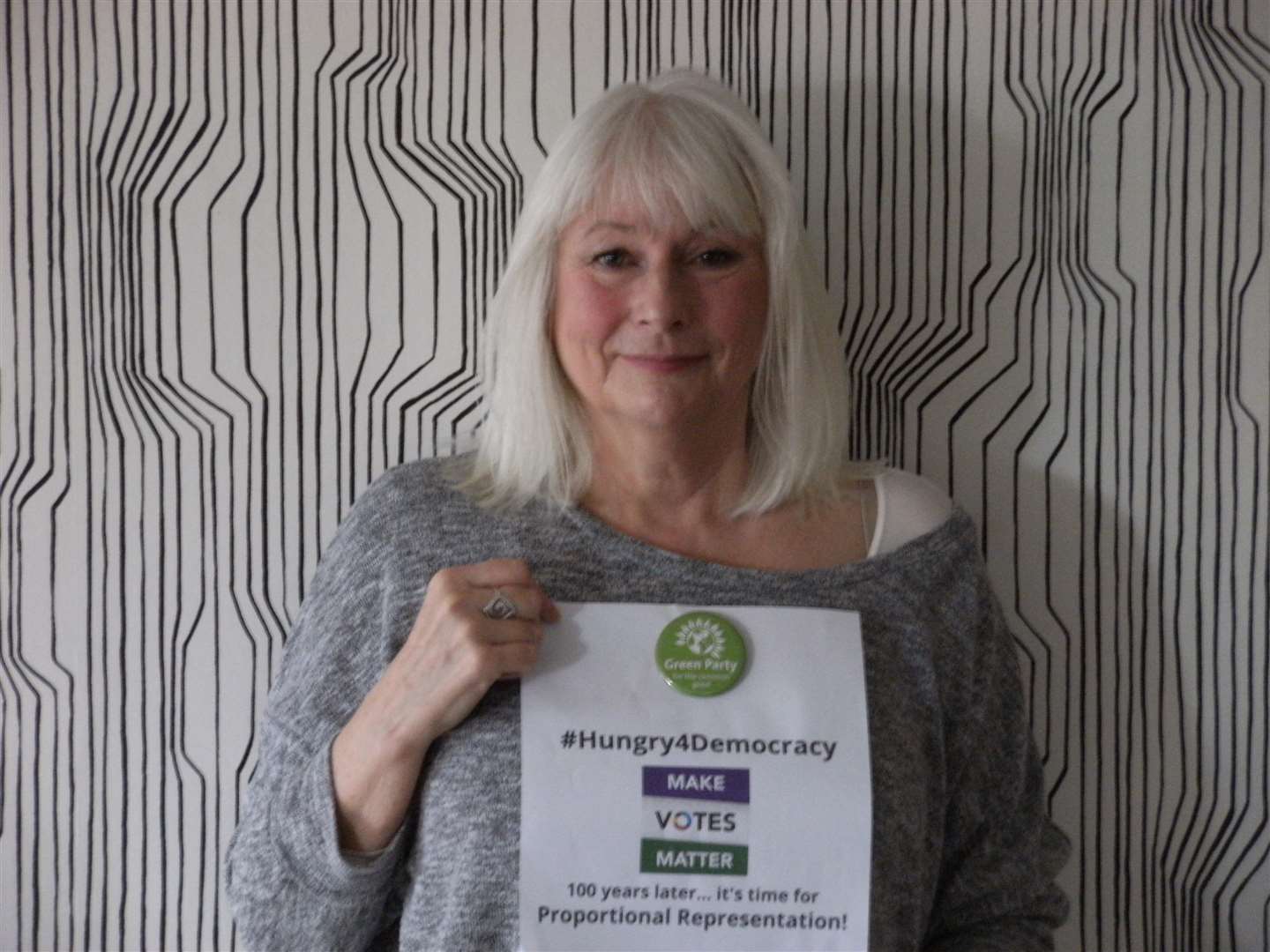 Marilyn Stone will be among hunger strikers backing the Make Votes Matter campaign for Proportional Representation