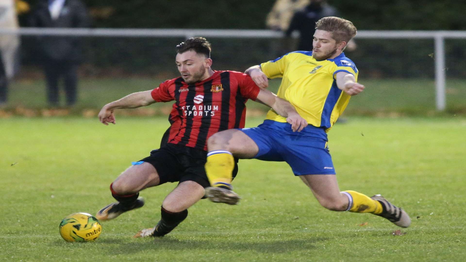 Action from Sittingbourne's draw with Haringey Picture: John Westhrop