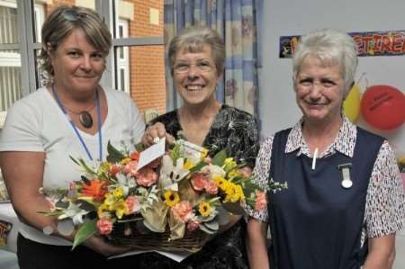 Gillian Sainsbury, clinical services manager, Sheila Phillips and Christine Moseley