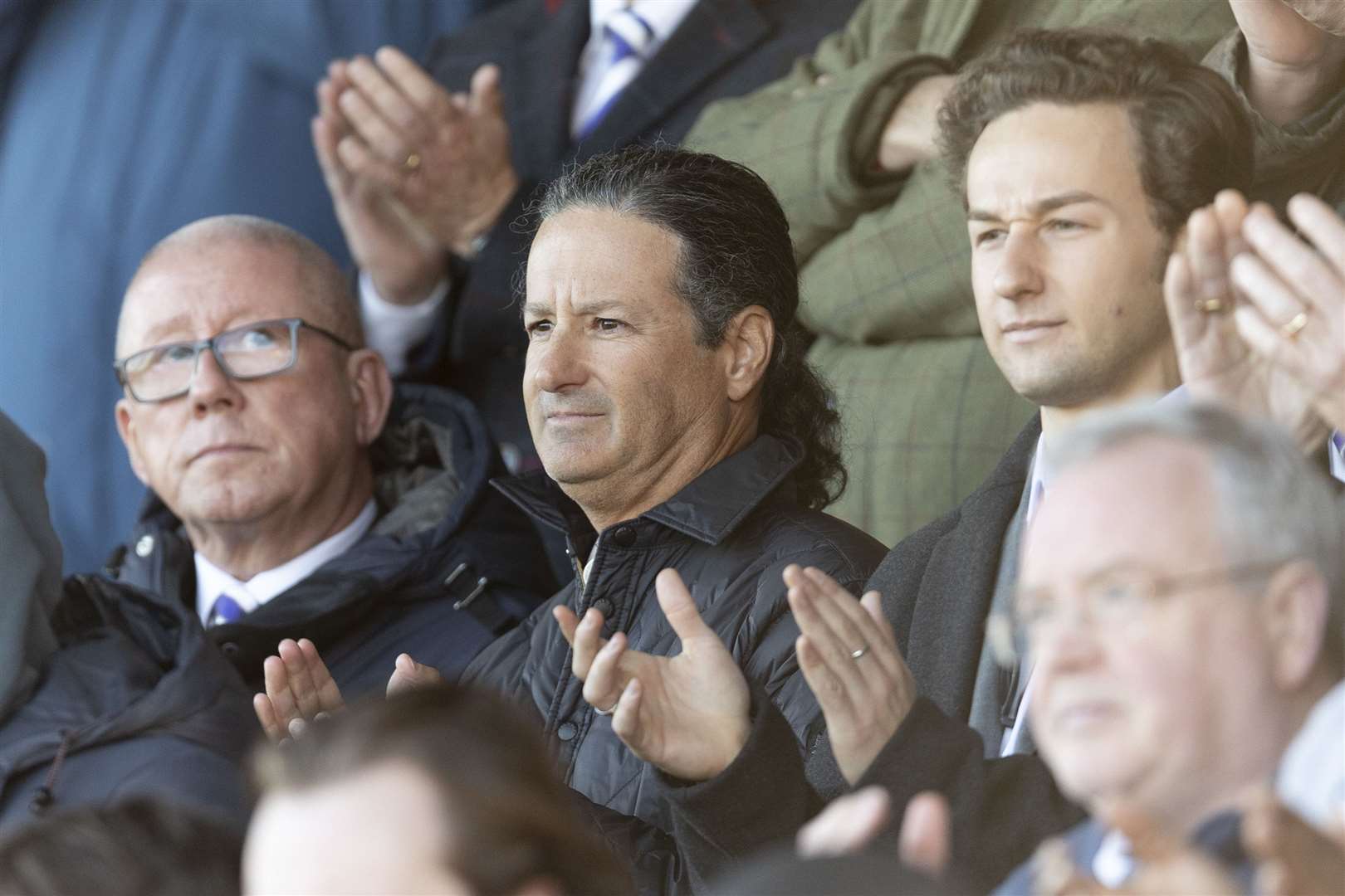 Paul Scally and Brad Galinson watch on as Gillingham lose to Stevenage