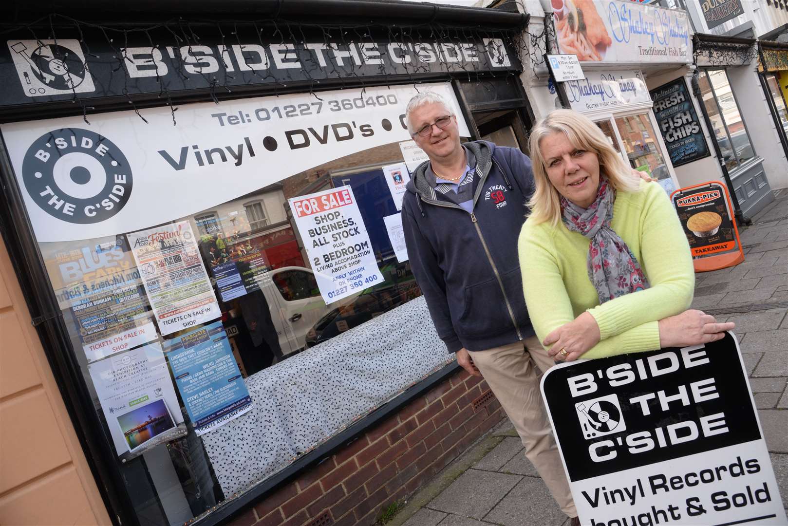Oz and Chris Eastman at B'side the C'side in Herne Bay High Street. Picture: Chris Davey