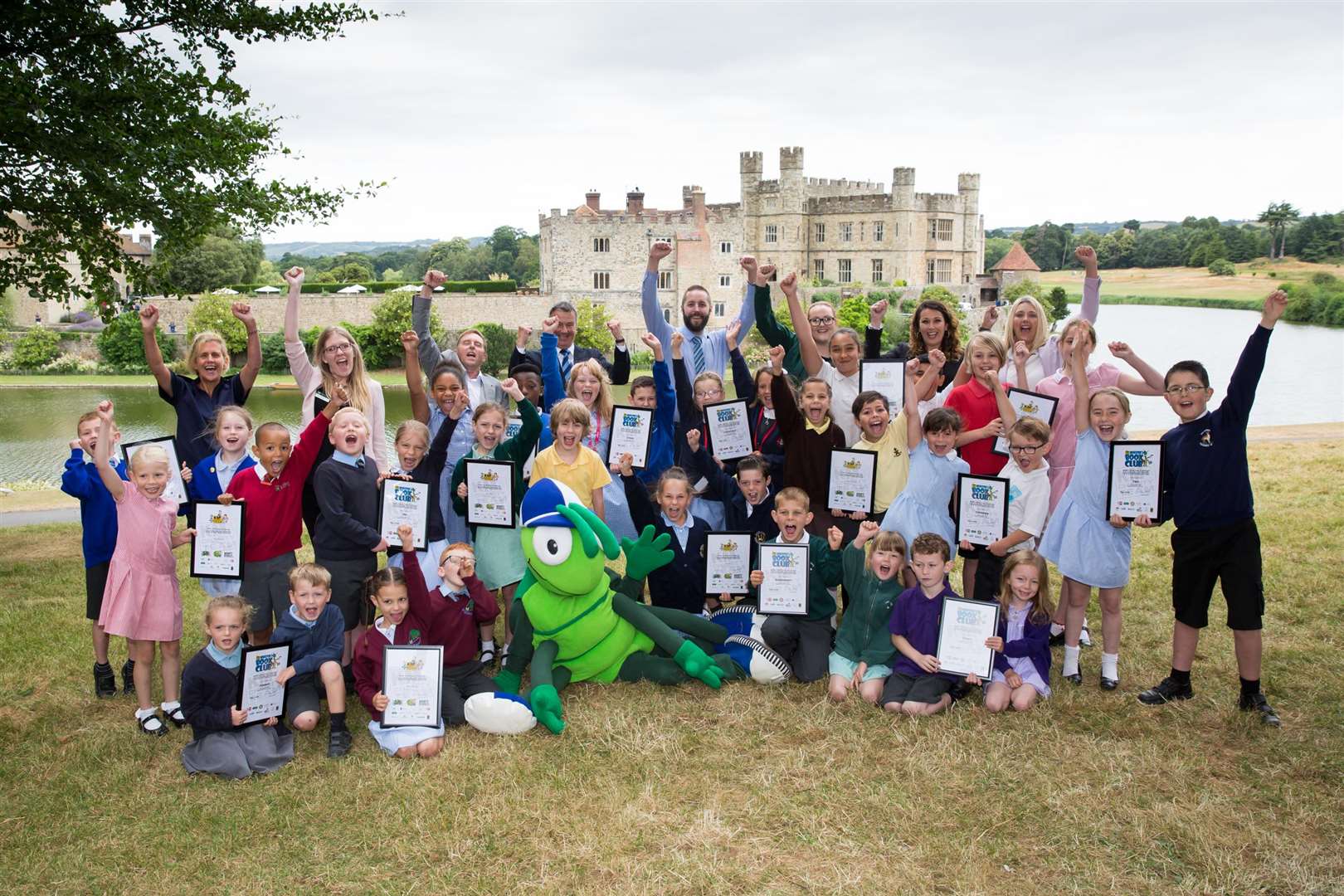Walk to School Awards and Usters Book Club presentations at Leeds Castle, Leeds, Maidstone..Picture Submitted by: Martin Apps.KM Group has permission to sell this image via photo sales and to re-sell the image to other media for single-use publication.. (2988240)