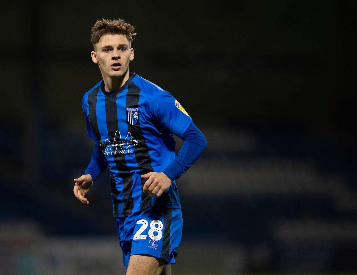 Henry Woods recently made his Gills first team debut, against Crawley Town in the Checkatrade Trophy Picture: Ady Kerry