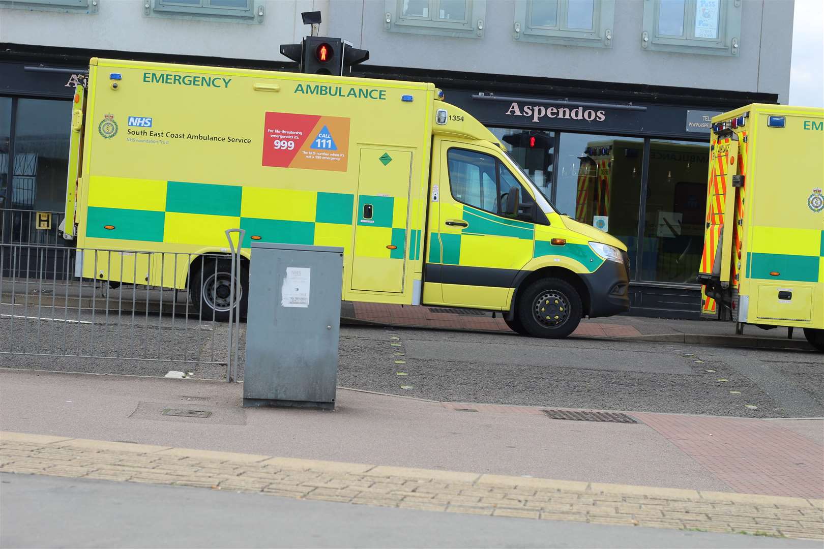 Ambulances at the scene in Beach Street Picture: John Doughty