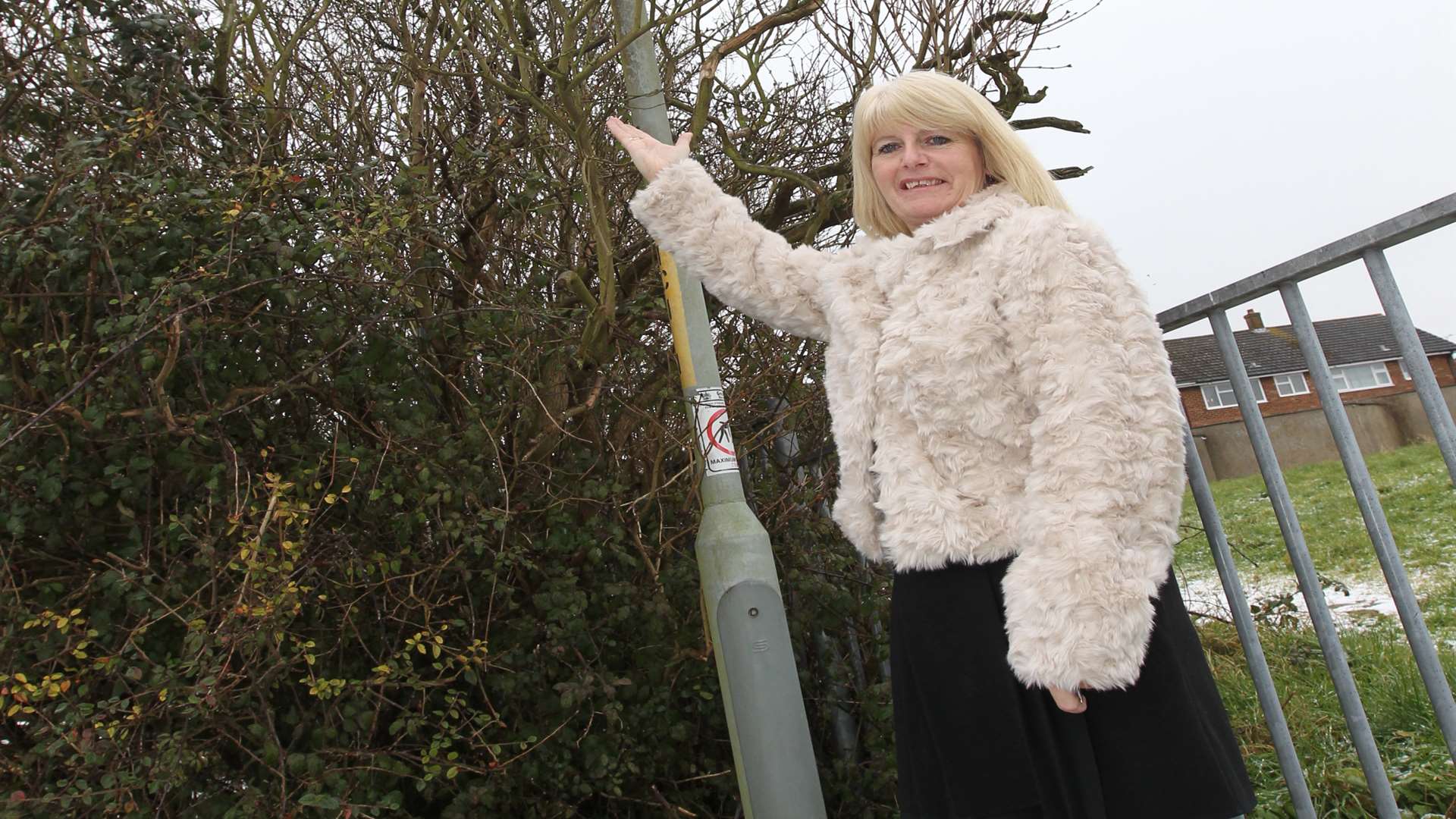 Tina Brooker in February 2015 when KCC announced that residents would have their streetlights switched back on