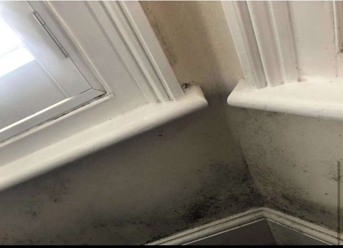 Mrs Harman claims the water hitting the house is causing damp and mould