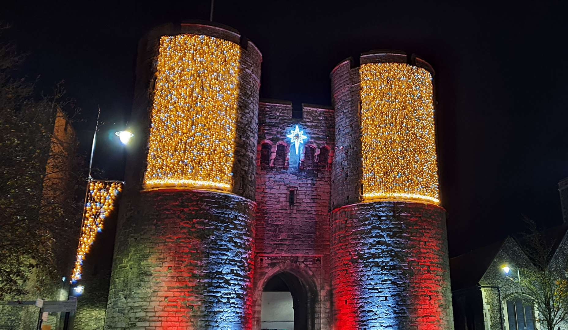 The Westgate Towers in Canterbury will be lit up this November. Picture: Gala Lights
