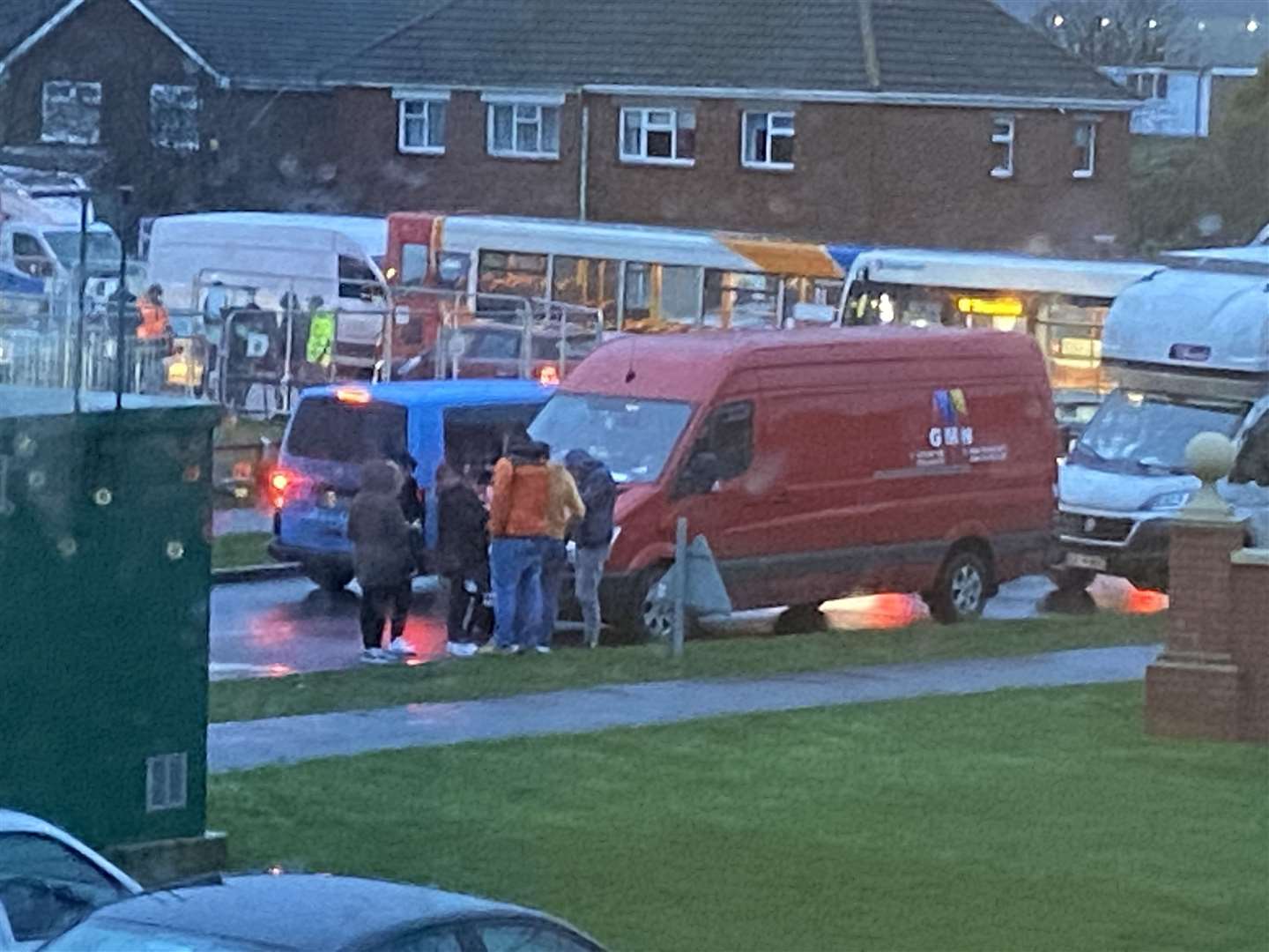 Lorries have turned up in Cheriton as drivers attempt to get a Covid test